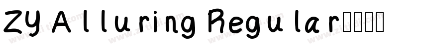 ZY Alluring Regular字体转换